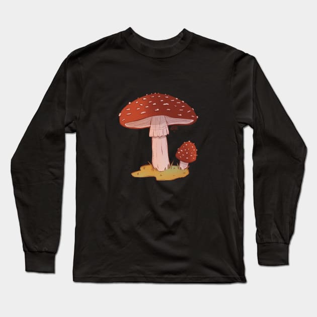 Mushroon design three Long Sleeve T-Shirt by Heyitsgarazi